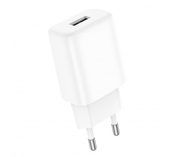 Адаптер Сетевой Hoco C134A Solid USB 2,4A/12W (white) (240258)#2098671