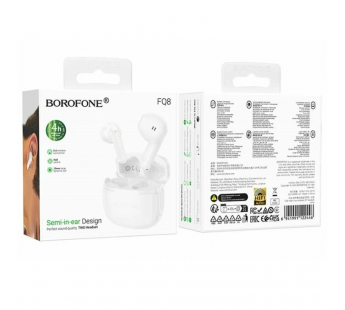 Беспроводные наушники Bluetooth Borofone FQ8 (TWS, вкладыши) Белый#2121018
