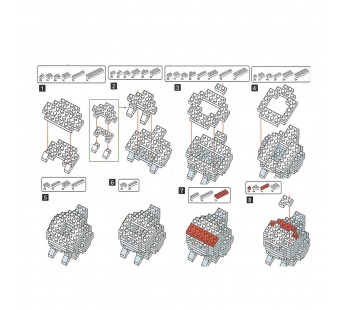 Конструктор - "Dog series" собака (4) (white/black) (240217)#2103404