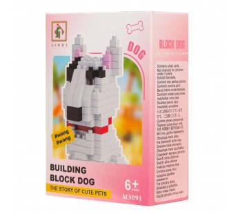 Конструктор - "Dog series" собака (4) (white/black) (240217)#2103405