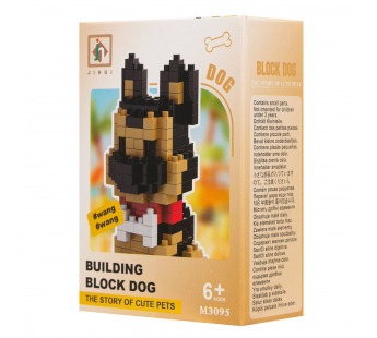 Конструктор - "Dog series" собака (5) (beige/black) (240218)#2103402