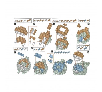 Конструктор - "Dog series" собака (7) (brown/white) (240220)#2103398