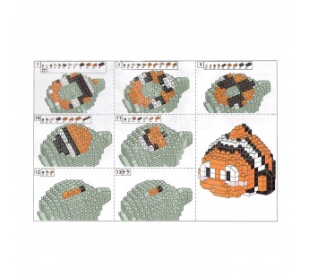 Конструктор - "Ocean series" рыба клоун (orange/black) (240237)#2103421