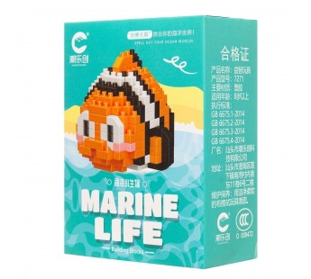 Конструктор - "Ocean series" рыба клоун (orange/black) (240237)#2103423