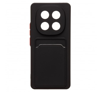 Чехол-накладка - SC337 с картхолдером для "Xiaomi Redmi Note 14 Pro 4G" (black) (240447)#2100227