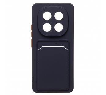 Чехол-накладка - SC337 с картхолдером для "Xiaomi Redmi Note 14 Pro 4G" (dark blue) (240448)#2100226