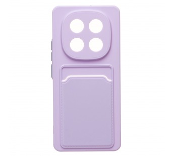 Чехол-накладка - SC337 с картхолдером для "Xiaomi Redmi Note 14 Pro 4G" (light violet) (240449)#2100225
