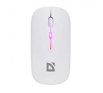 Мышь беспроводная DEFENDER Coda MB-261 белый,2.4ГГц+BT,радужн,300мАч#2098509
