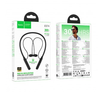 Bluetooth-наушники внутриканальные Hoco ES74 Refinado Sports (black) (239581)#2099989