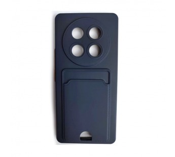 Чехол силиконовый Honor X9C матовый цветной с визитницей темно-синий#2104252