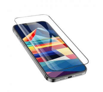 Защитное стекло Hoco G14 IPhone 14 Pro Max, полноразмерное, 3D, цвет черный (10)#2099556