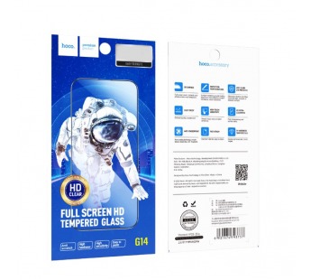 Защитное стекло Hoco G14 IPhone 15 Pro Max, полноразмерное, 3D, цвет черный (10)#2099551