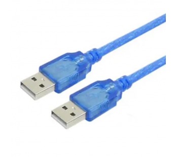 Кабель USB папа-папа A427 (синий) 1,5м в пакете#2101633