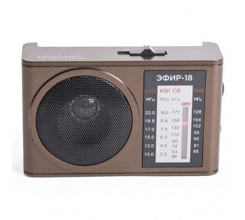 Радиоприёмник "Эфир" 18 (FM 88-108МГц, СВ 530-1710КГц, КВ, AA*2шт.)#2142643