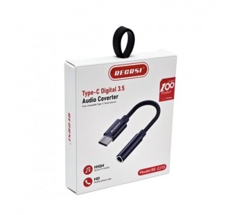 Переходник Type-C - 3,5 вход RECRSI ORG-ZJ15 черный#2101612