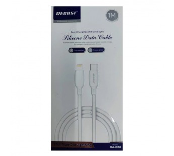 Кабель Lightning - Type-C RECRSI DA-038 (27W/1m/силиконовый) белый#2099978