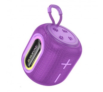 Портативная колонка BOROFONE BR39 (Bluetooth/USB/TF/AUX/LED подсветка/10Вт) фиолетовая#2099969