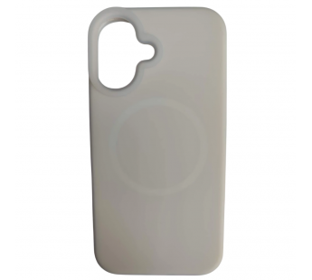 Чехол силиконовый iPhone 16 матовый с MagSafe белый#2110072