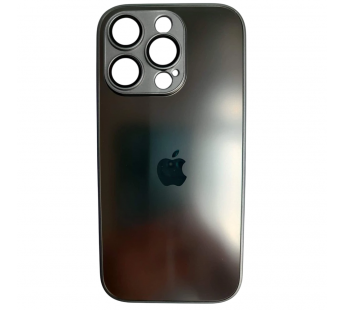 Чехол силикон-пластик iPhone 16 Pro стеклянный матовый с логотипом серый#2109983
