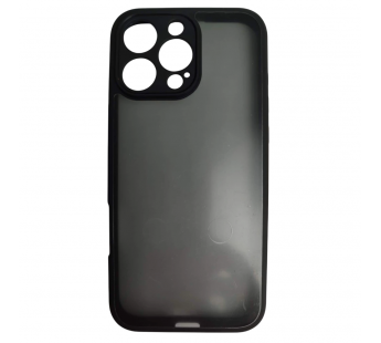 Чехол силиконовый iPhone 16 Pro матовый с окантовкой черный#2100084