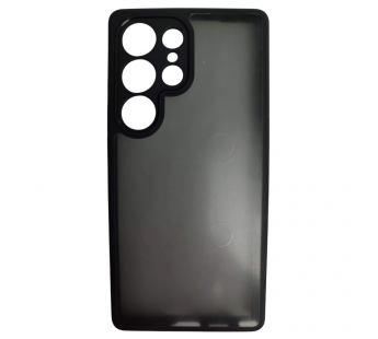 Чехол силиконовый Samsung S25 Ultra матовый с окантовкой черный#2100078