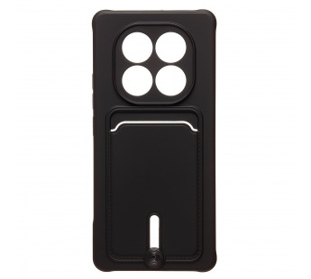 Чехол-накладка - SC304 с картхолдером для "Xiaomi Redmi Note 14 Pro 4G" (black) (240444)#2103543