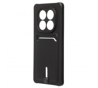 Чехол-накладка - SC304 с картхолдером для "Xiaomi Redmi Note 14 Pro 4G" (black) (240444)#2103544