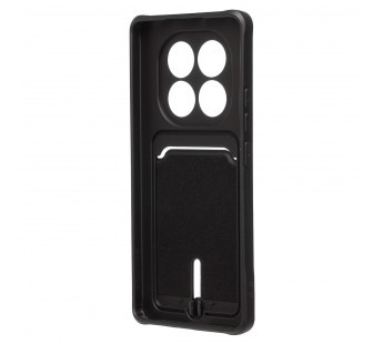 Чехол-накладка - SC304 с картхолдером для "Xiaomi Redmi Note 14 Pro 4G" (black) (240444)#2139829