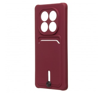 Чехол-накладка - SC304 с картхолдером для "Xiaomi Redmi Note 14 Pro 4G" (bordo) (240445)#2103547