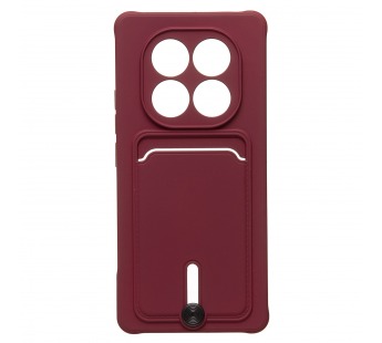 Чехол-накладка - SC304 с картхолдером для "Xiaomi Redmi Note 14 Pro 4G" (bordo) (240445)#2103546