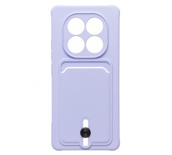 Чехол-накладка - SC304 с картхолдером для "Xiaomi Redmi Note 14 Pro 4G" (light violet) (240446)#2103549