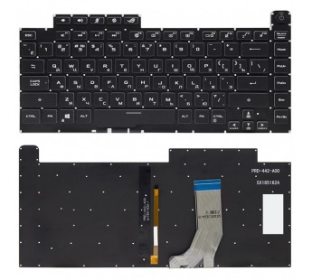 Клавиатура для  Asus 0KN1-8T4RU11 (1-зонная)#2106805