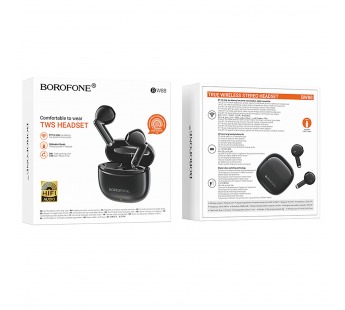 Беспроводные Bluetooth-наушники Borofone TWS BW88 Deep rhyme (black) (239700)#2103056