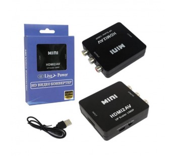 Конвертер-переходник MINI HDMI2AV H122 (черный)#2103284