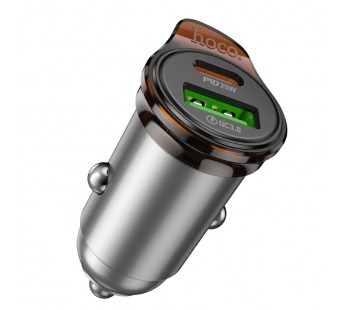 АЗУ HOCO NZ16A (1-Type-C 43W,PD/1-USB 18W) + Type-C (1м) (серый)#2104039