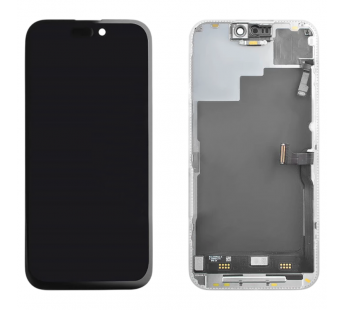Дисплей для iPhone 15 Pro + тачскрин черный с рамкой 100% (REF) с датчиком#2146545