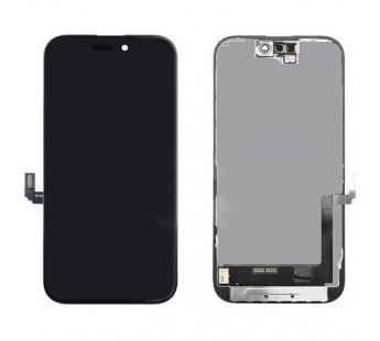 Дисплей для iPhone 16 + тачскрин черный с рамкой (Premium)#2104425