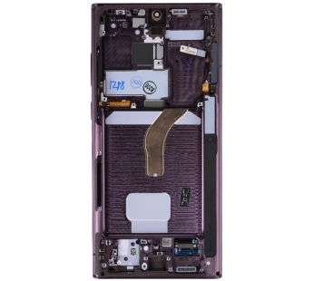 Дисплей для Samsung S908B Galaxy S22 Ultra в рамке + тачскрин (бордовый) 100%#2181795