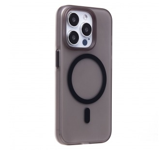 Чехол-накладка - SM038 SafeMag для "Apple iPhone 15 Pro Max" (black/matte transparent) (240532)#2103844