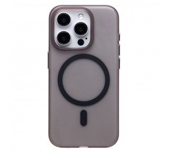 Чехол-накладка - SM038 SafeMag для "Apple iPhone 15 Pro Max" (black/matte transparent) (240532)#2103842