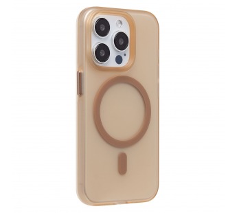 Чехол-накладка - SM038 SafeMag для "Apple iPhone 15 Pro Max" (gold/matte transparent) (240534)#2103838