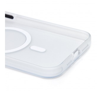 Чехол-накладка - SM038 SafeMag для "Apple iPhone 15 Pro Max" (white/matte transparent) (240533)#2109868