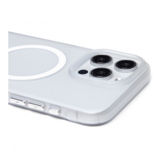 Чехол-накладка - SM038 SafeMag для "Apple iPhone 15 Pro Max" (white/matte transparent) (240533)#2109869
