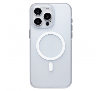 Чехол-накладка - SM038 SafeMag для "Apple iPhone 15 Pro Max" (white/matte transparent) (240533)#2109872