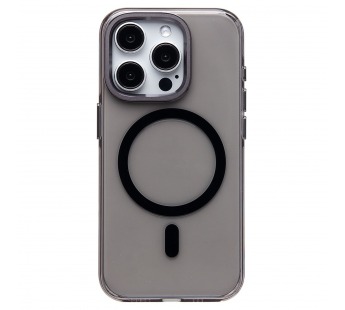 Чехол-накладка - SM039 SafeMag для "Apple iPhone 15 Pro Max" (black/transparent) (240535)#2103824
