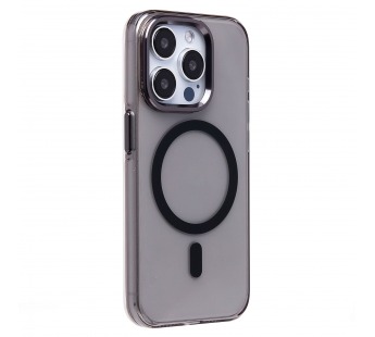 Чехол-накладка - SM039 SafeMag для "Apple iPhone 15 Pro Max" (black/transparent) (240535)#2103826