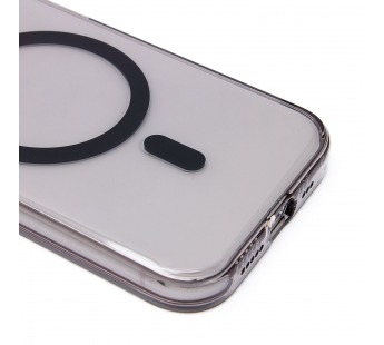 Чехол-накладка - SM039 SafeMag для "Apple iPhone 15 Pro Max" (black/transparent) (240535)#2103829