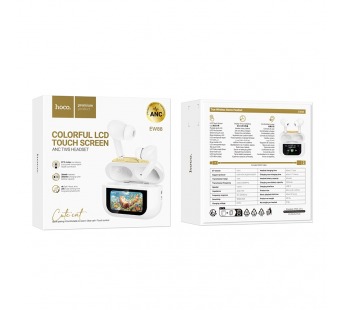 Наушники Bluetooth Hoco EW88 (ANC), в кейсе с сенсорным экраном. цвет белый#2104612