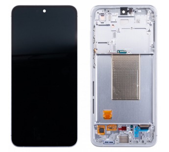 Дисплей для Samsung Galaxy S24 FE (S721B) модуль с рамкой Серебро - OR (SP)#2123027