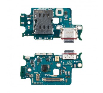 Шлейф (плата) для Samsung S911 Galaxy S23 + сист. разъем + разъем гарнит (100% components)#2104763